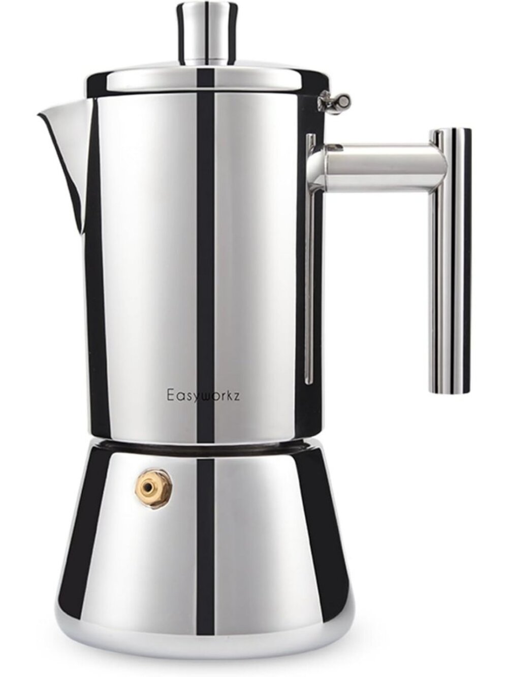 Stainless Steel Stovetop Espresso Maker - 6 Cup Moka Pot for Induction Cooking